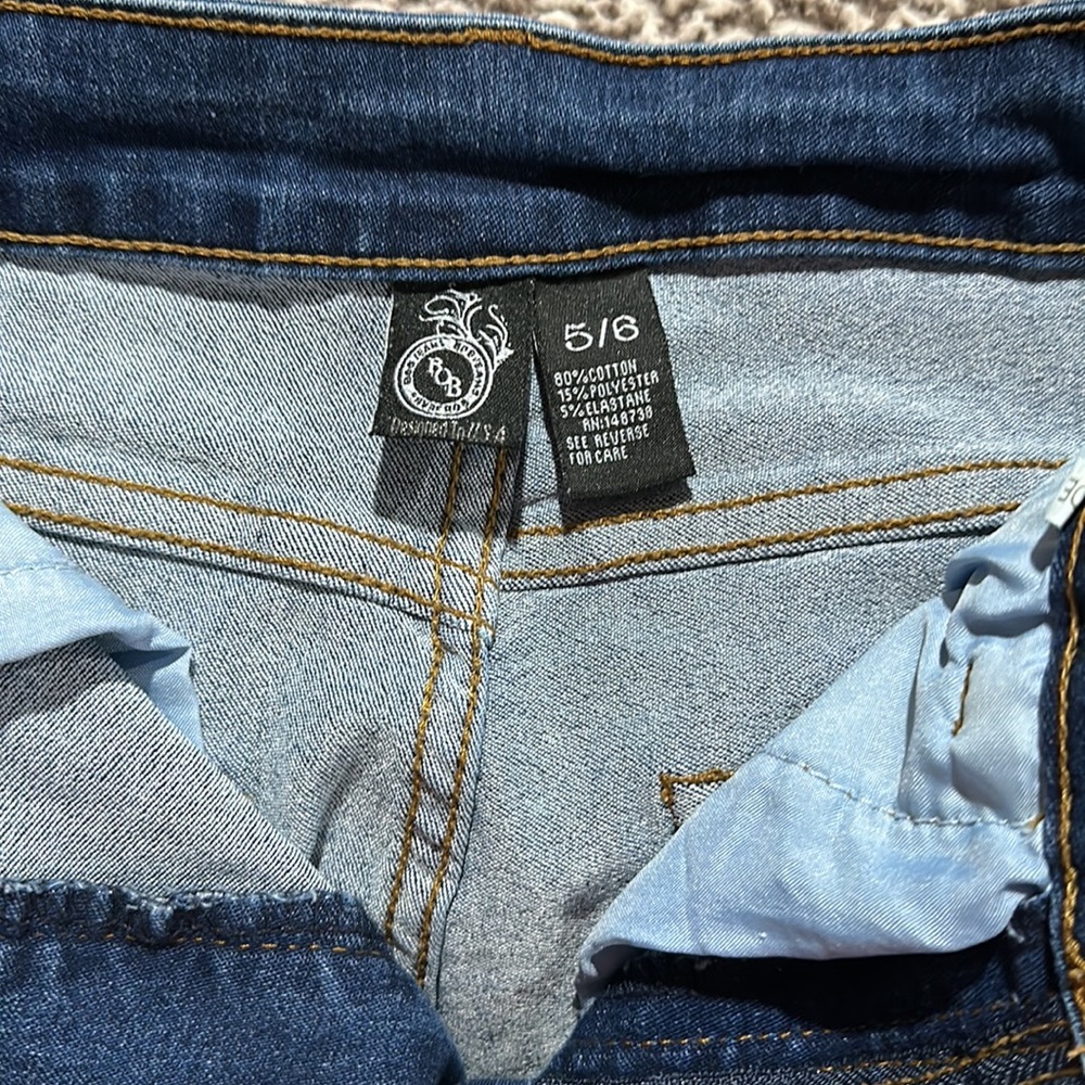 High Waisted Dark Blue Ripped Skinny Jeans - Picture 2 of 3